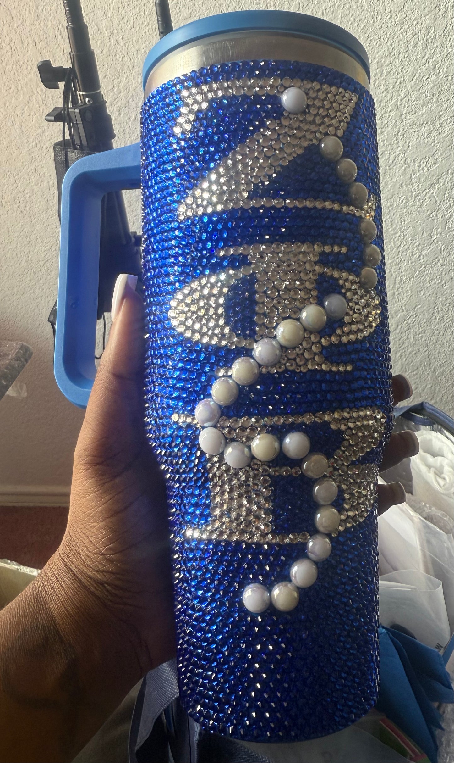 40oz Completely Bling Tumbler w/straw