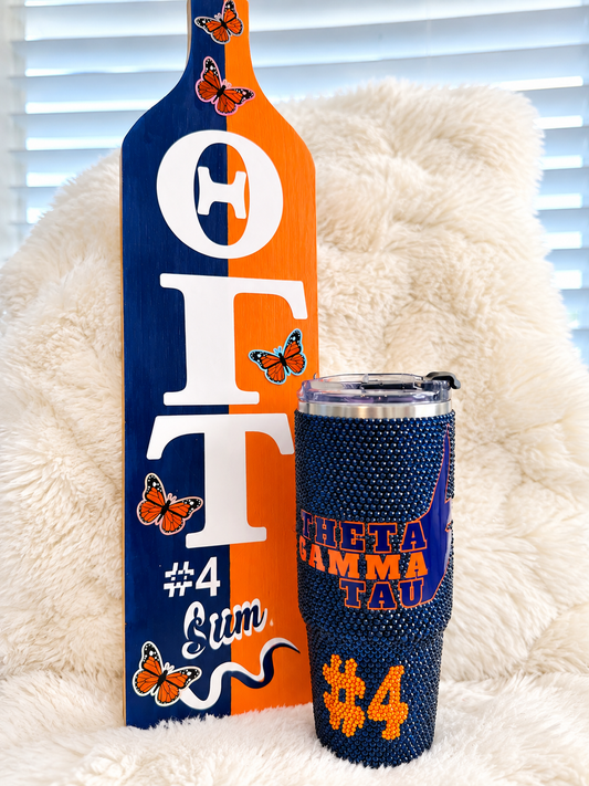 Custom Theta Gamma Tau Tumbler